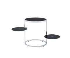 Lynch - Accent Table - Black & Chrome Finish