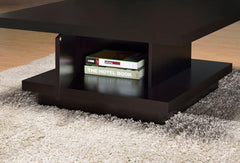 Reston - Pedestal Square Coffee Table - Cappuccino