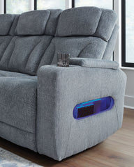 Studio Cave - Steel - Power Reclining Sofa