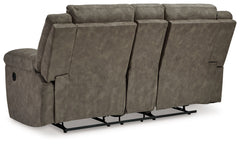 Laresview - Fossil - Dbl Reclining Loveseat With Console