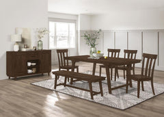 Reynolds - Rectangular Wood Dining Table - Brown Oak