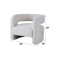 Yitua - Accent Chair - White Teddy Sherpa