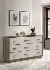 Fenwick - 9-Drawer Dresser - Gray Oak