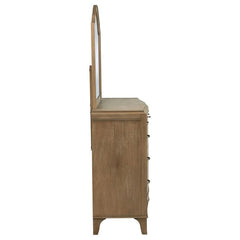 Trenton - 6-Drawer Bedroom Dresser With Mirror - Washed Mango