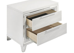 Marmore - 2-Drawer Nightstand Bedside Table - White