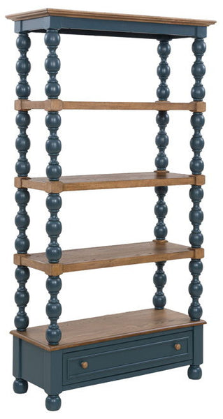 Finnworth - Bookcase - Blue / Brown