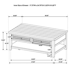 Concord - Coffee And End Table Set Distressed