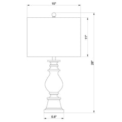Brie - Drum Shade Urn Table Lamp - Antique Gold