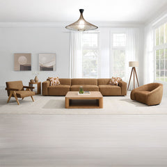 Zoey - Modular - Armless Chair - Chocolate Suede