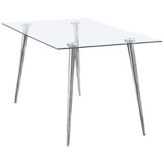 Gilman - Rectangular 64-inch Glass Top Dining Table