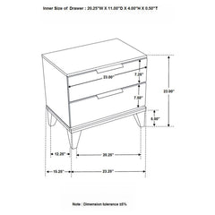 Mays - 2-Drawer Nightstand - Walnut