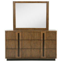 Terrace - 6-Drawer Dresser And Mirror - Ash Brown