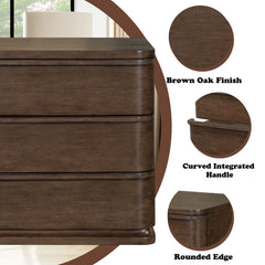 Zoey - Nightstand - Brown Oak