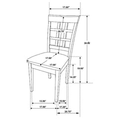 Gabriel - 5-Piece Rectangular 59" Dining Set - Cappuccino