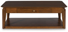 Trenmour - Medium Brown - Rectangular Cocktail Table