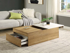 Aafje - Coffee Table - Oak & White Finish