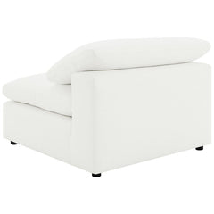 Raleigh - Boucle Upholstered Armless Chair - Ivory