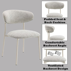 Kalam - Side Chair (Set of 2) - Gray Fabric & Beige