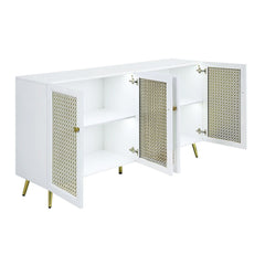 Gaerwn - Console Cabinet With LED - White High