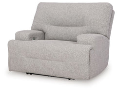 Acklen Place - 4 Pc. - 3-Piece Power Reclining Sectional Sofa With Raf Chaise, Wide Seat Power Recliner - Pewter