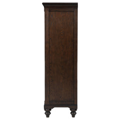 Andover - 6-Drawer Tempered Glass Door Chest - Dark Oak