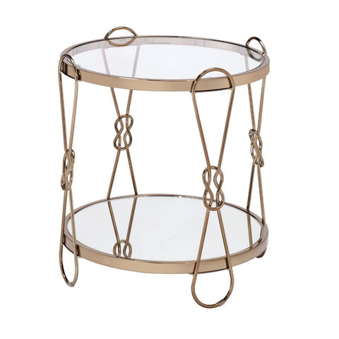 Zekera - End Table - Mirrored & Champagne