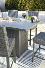 Palazzo - Gray - Outdoor Counter Height Dining Table With 4 Barstools