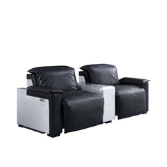 Misezon - Recliner - Black Top Grain Leather & Aluminum