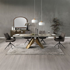 Malika - Ceramic Top Server - Copper Cross Brushed