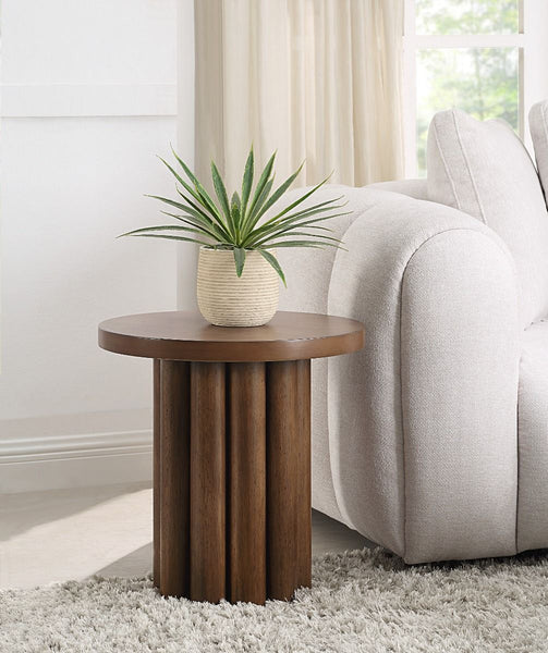 Sanat - End Table - Brown Finish