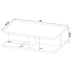 Cortona - Square Engineered Wood Cocktail Coffee Table - Mango