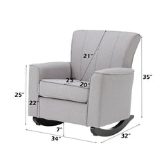 Denzell - Rocking Chair - Light Gray