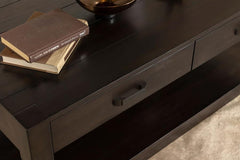 Meredith - 2-Drawer Rectangular Coffee Table - Coffee Bean