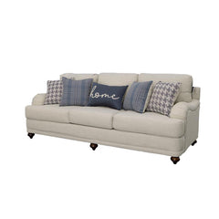 Glenn - Upholstered English Arm Sofa - Light Gray And Blue