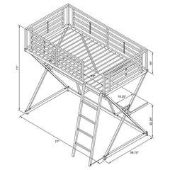 Hyde - Metal Workstation Loft Bed