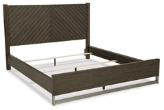 Arkenton - 5 Pc. - Dresser, Mirror, King Panel Bed - Grayish Brown