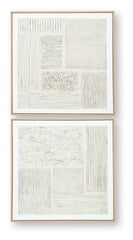 Andorfield - Wall Art Set (Set of 2) - Beige / Black / White