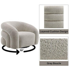 Irma - Chair With Swivel - Gray