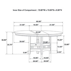 Lavon - Oval Counter Height Dining Set