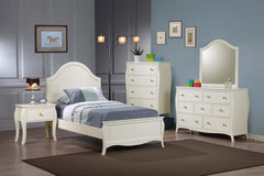 Dominique - 7-Drawer Dresser With Mirror - Cream White