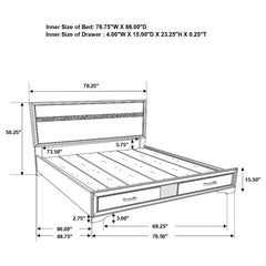 Miranda - Storage Wood Panel Bed