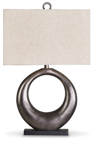 Saria - Metal Table Lamp  - Antique Silver Finish