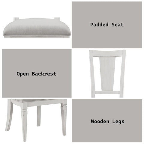 Katia - Side Chair (Set of 2) - Light Gray Linen & Weathered White
