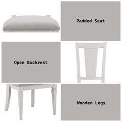 Katia - Side Chair (Set of 2) - Light Gray Linen & Weathered White