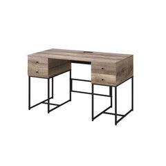 Desirre - Desk - Rustic Oak & Black