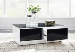 Gardoni - White / Black - Rectangular Cocktail Table