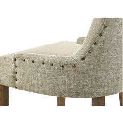 Yotam - Side Chair (Set of 2) - Beige Fabric & Salvaged Oak Finish