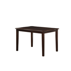 Ingeborg - 5 Piece Dining Set - Black Synthetic Leather & Espresso