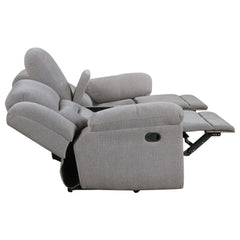 Gilson - Chenille Upholstered Reclining Loveseat - Gray