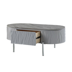 Yukino - Coffee Table - Gray High & Chrome